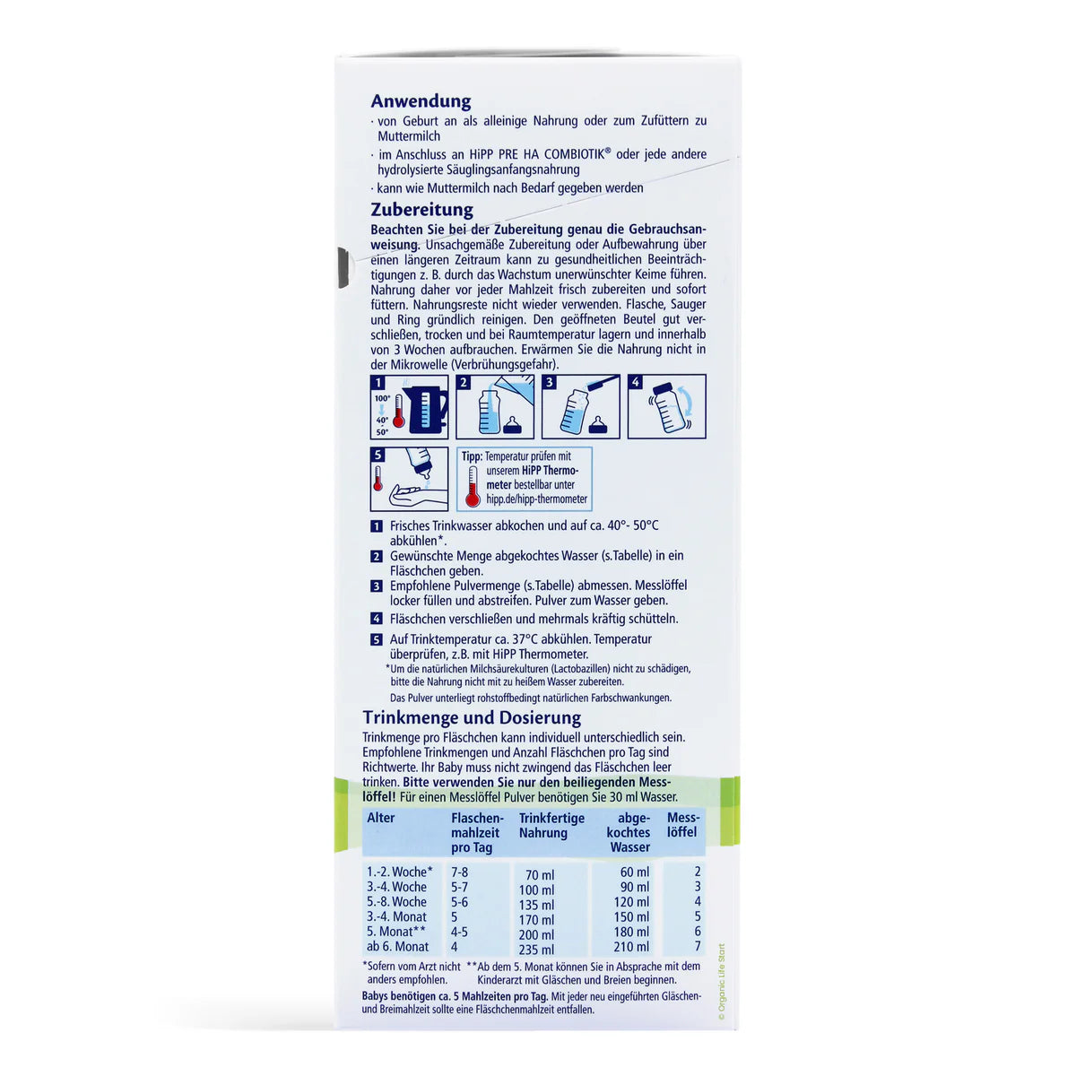 HiPP Hypoallergenic HA Stage 1 Infant Formula