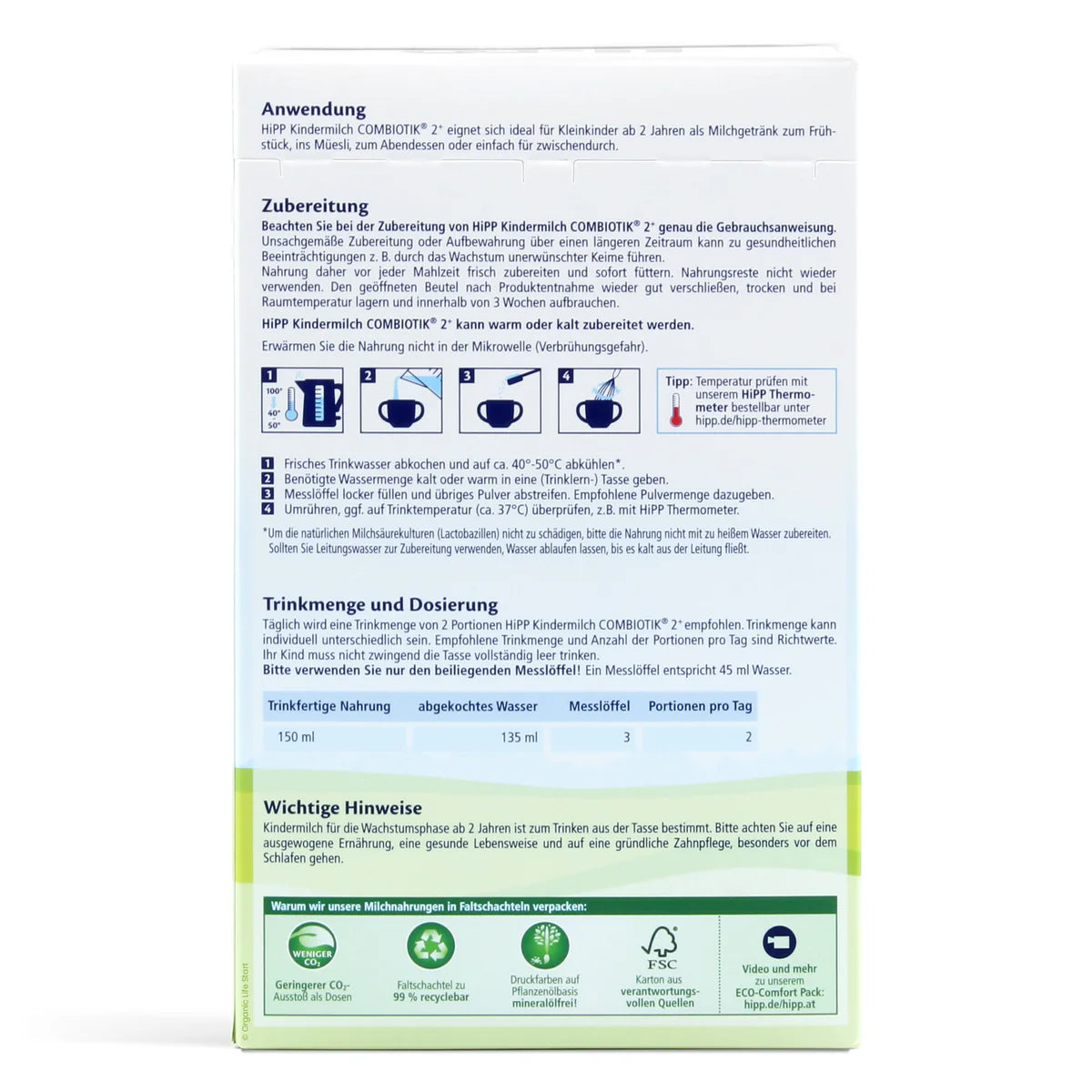 Hipp 2+ Years Combiotic Kindermilch Toddler Formula