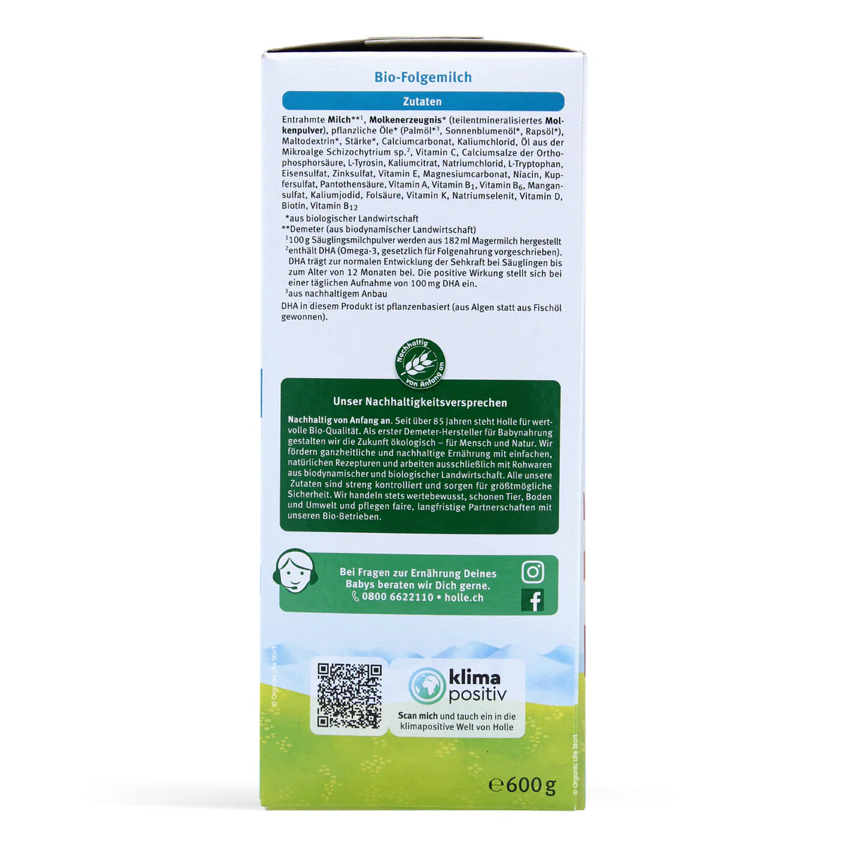 Holle Bio Stage 2 Organic Follow-On Infant Milk Formula