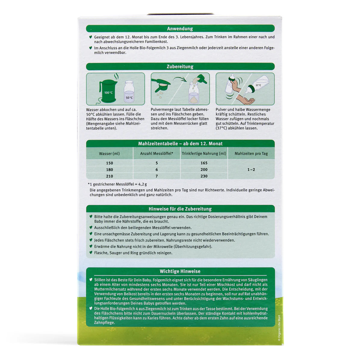 Holle Goat Stage 4 Organic Follow-On Milk Formula