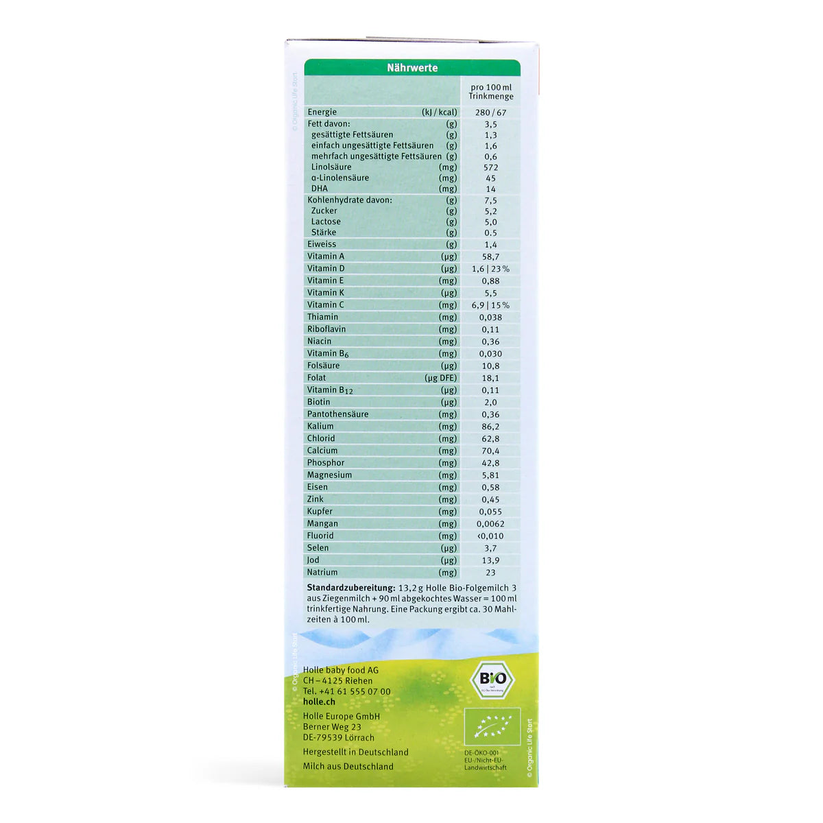 Holle Goat Stage 3 Organic Infant Milk Formula