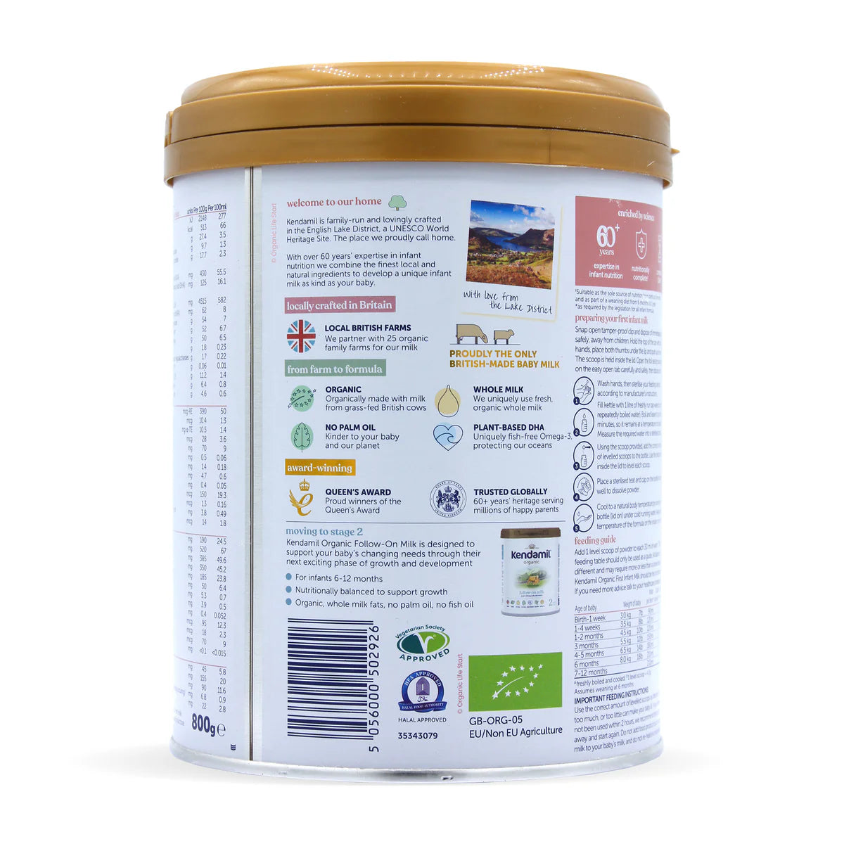 Kendamil Organic Stage 1 First Infant Milk Formula