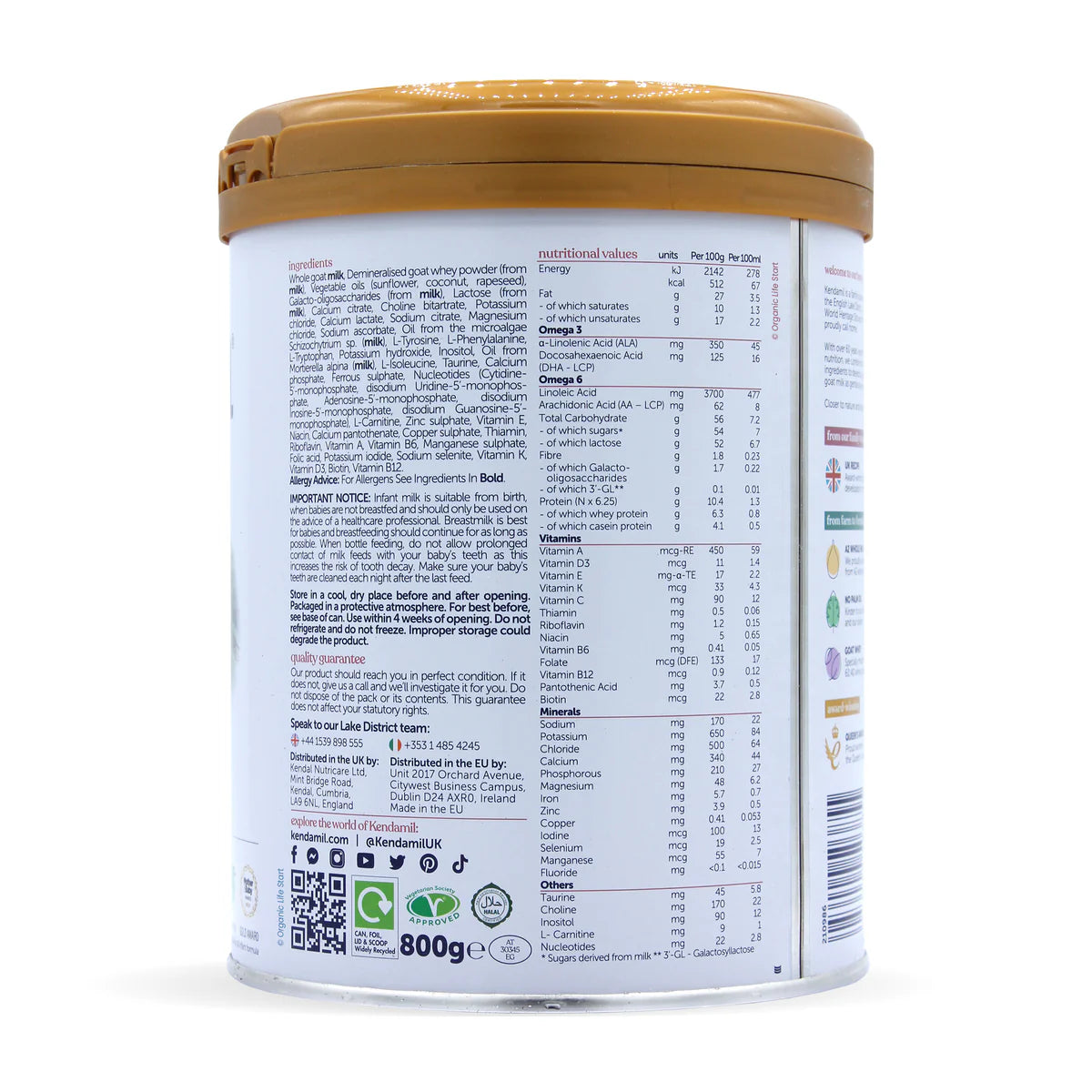 Kendamil Goat Stage 1 First Infant Milk Formula