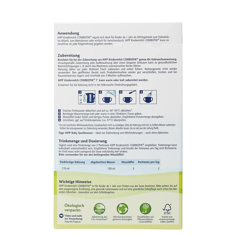 Hipp 1+ Years Combiotic Kindermilch Toddler Formula