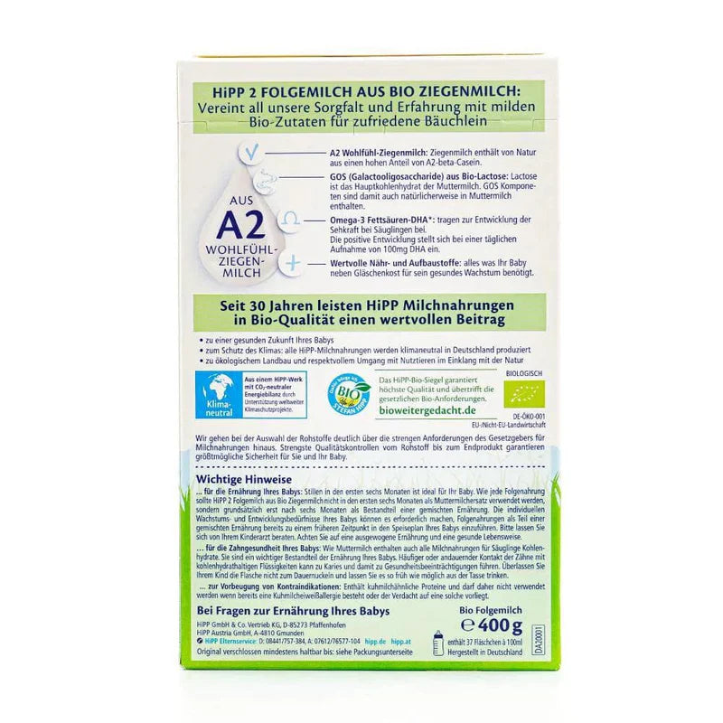 HiPP Goat Stage 2 Organic Follow-On Milk Formula