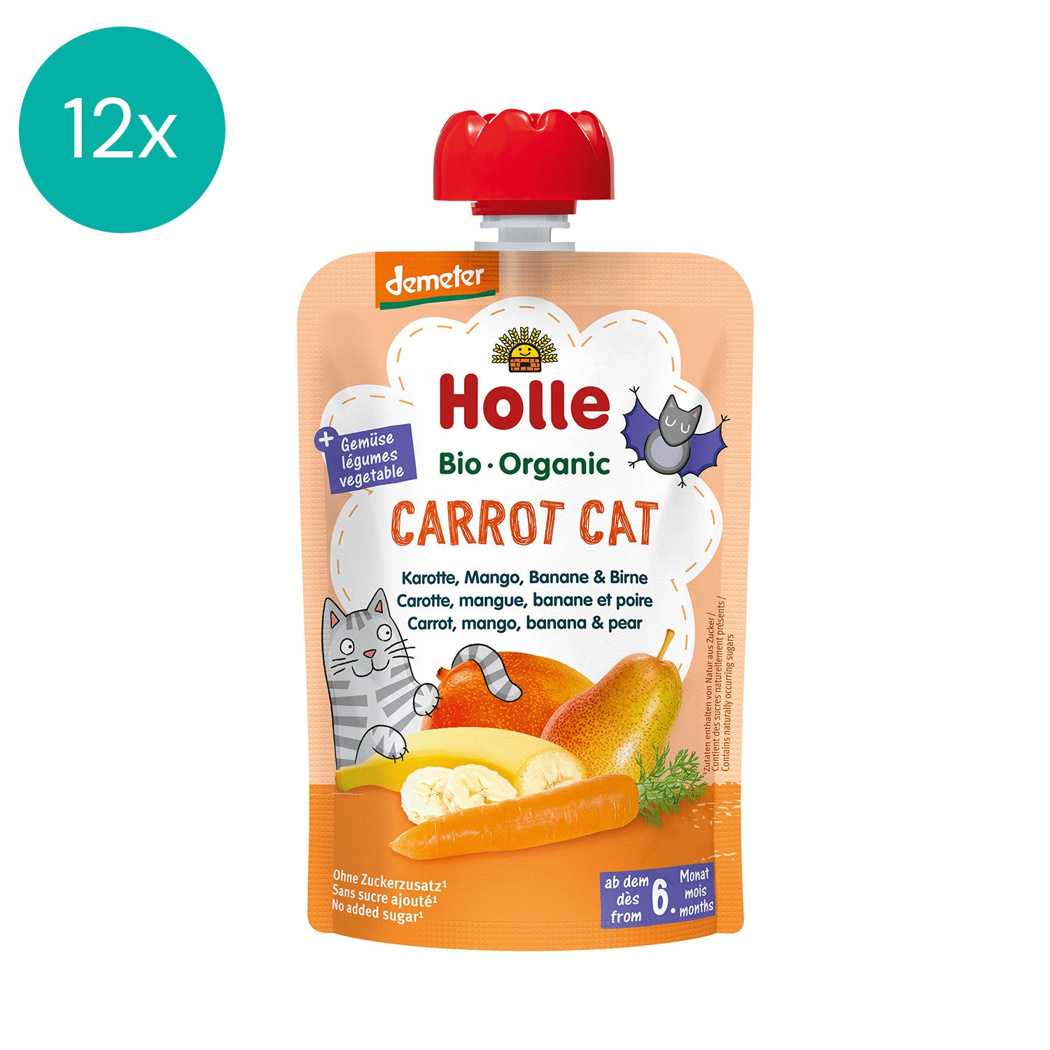 Holle Organic fruit puree Carrot Cat