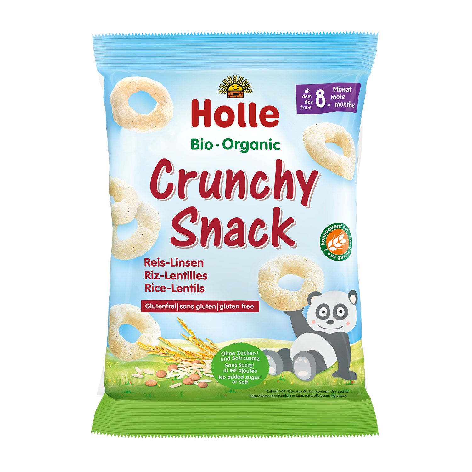 Holle Organic Crunchy Snack Rice Lentils