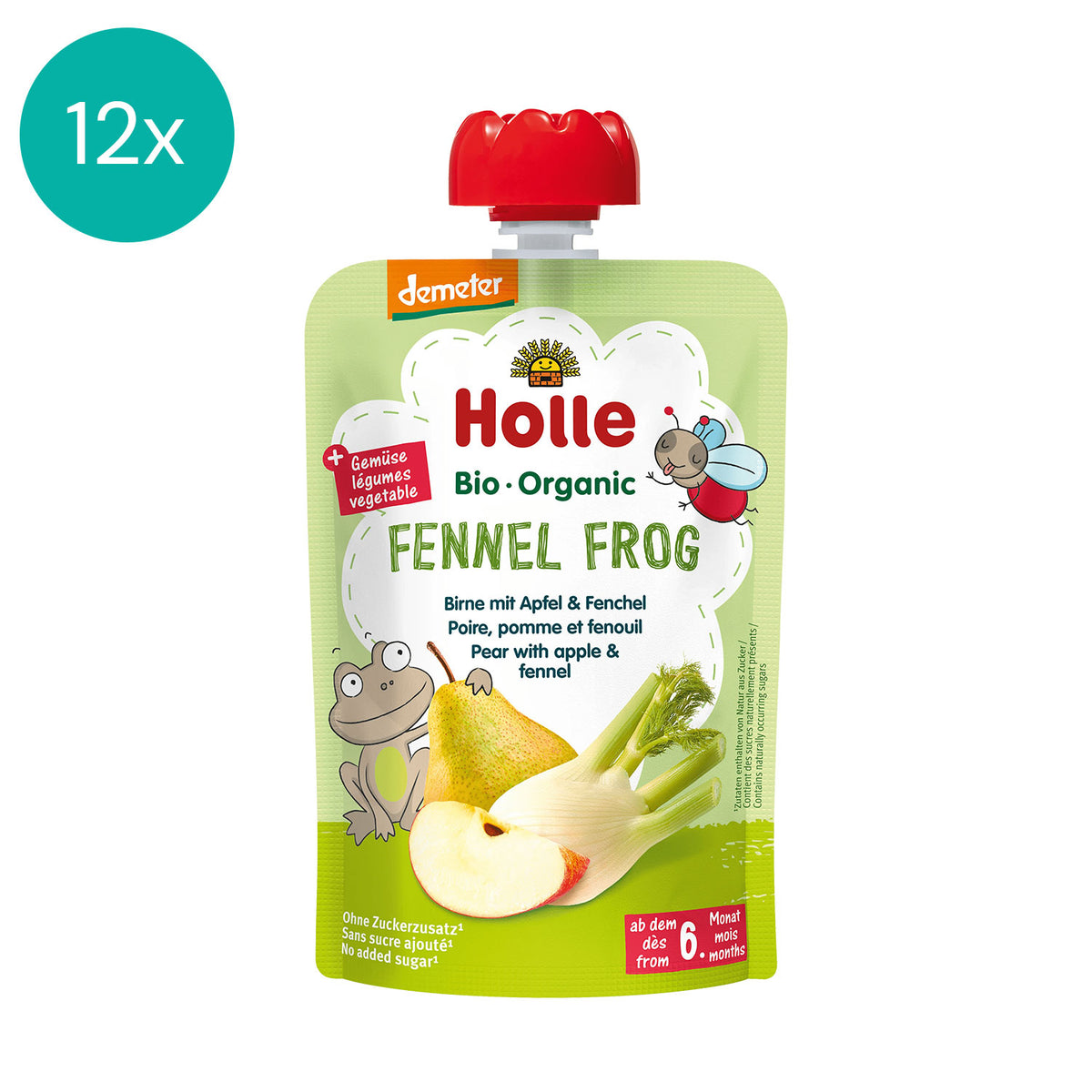 Holle Organic Vegetable Puree Fennel Frog 12 Pack