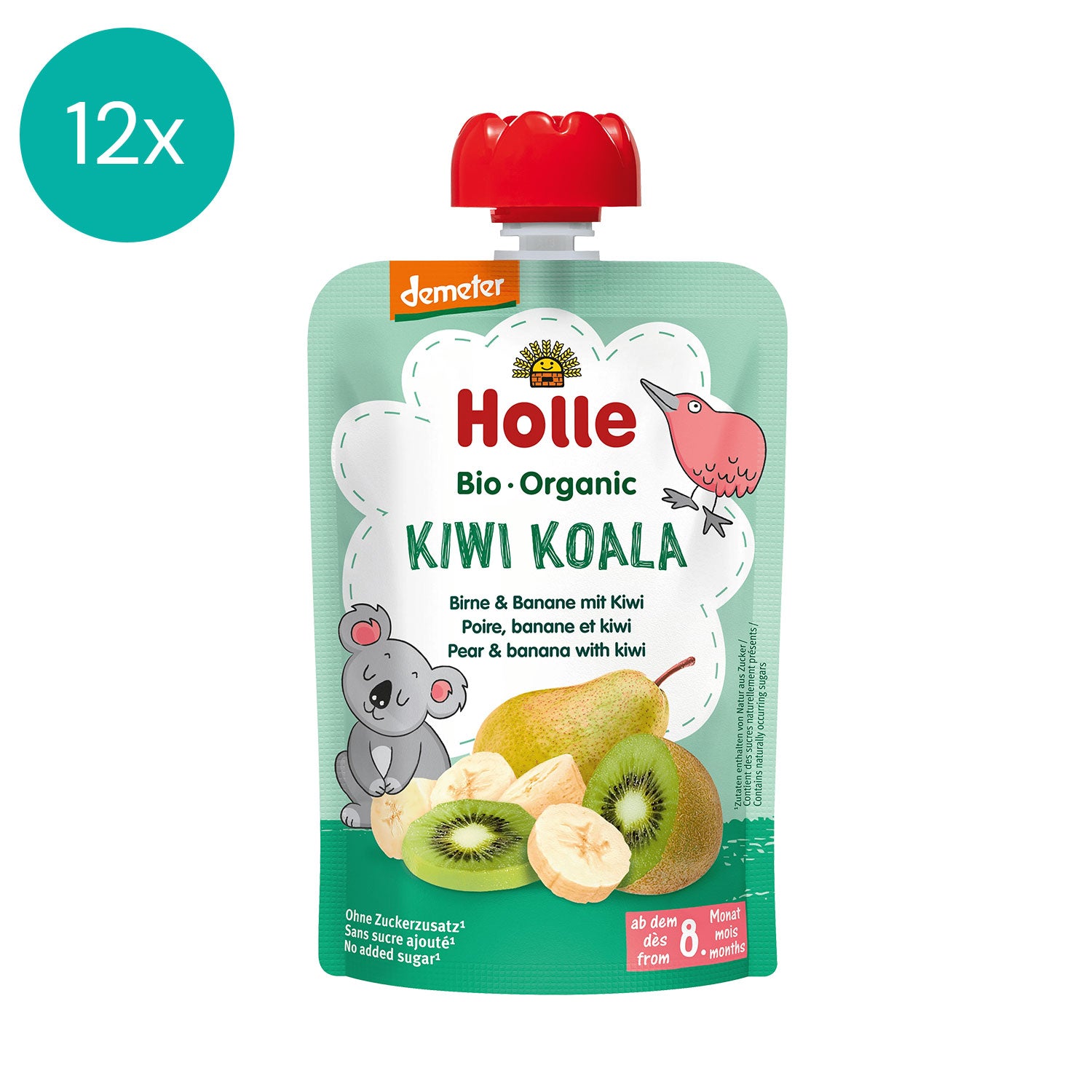 Holle Organic fruit puree Kiwi Koala 12 Pack
