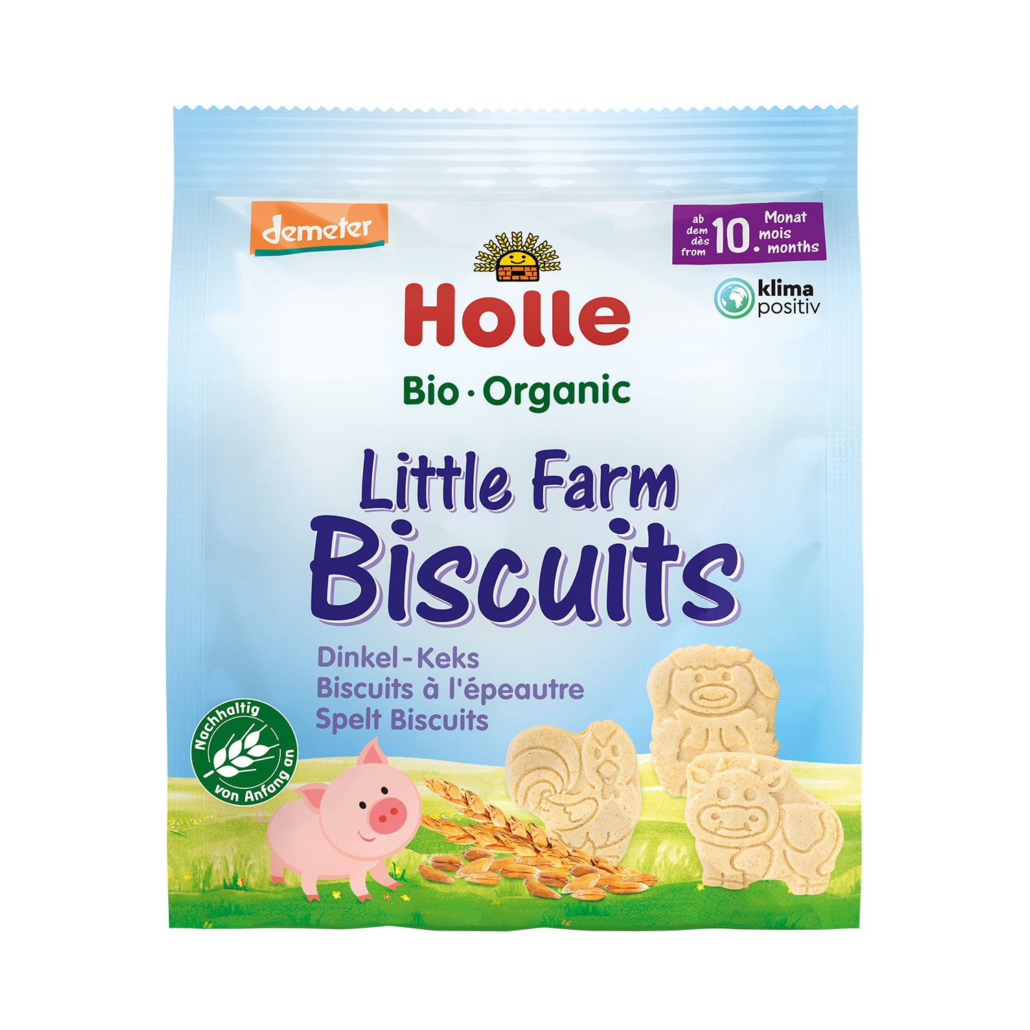 Holle Organic Snack Litte Farm Biscuits Spelt